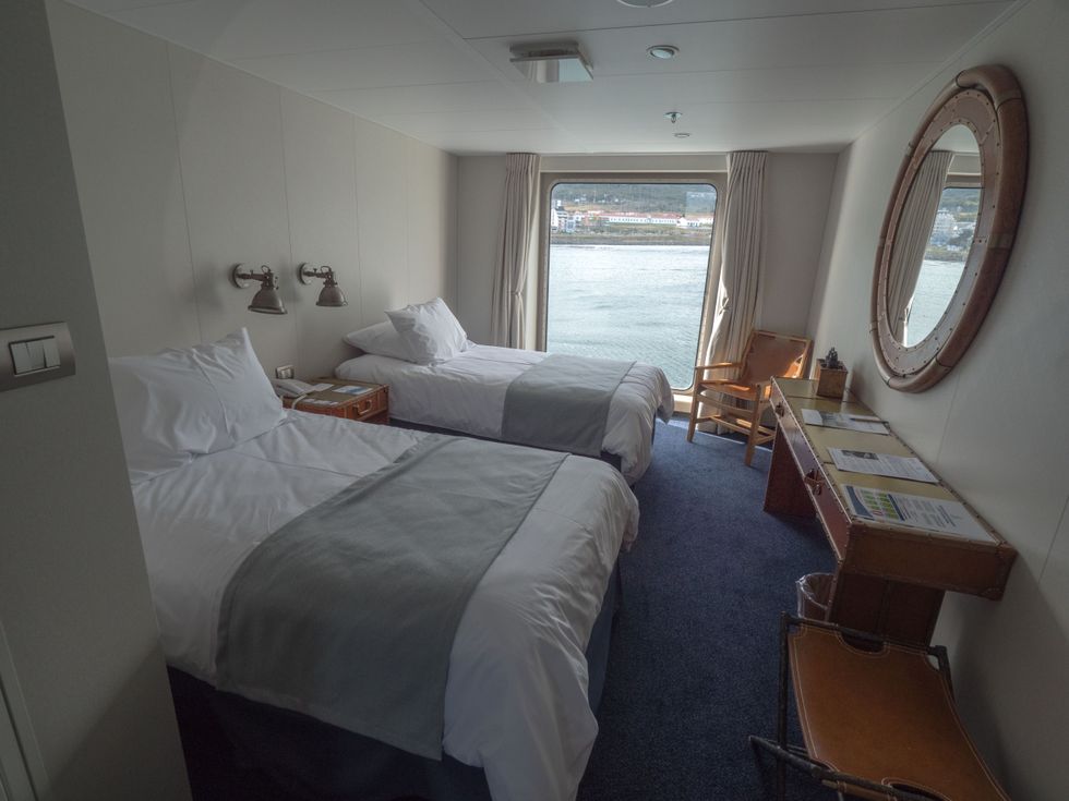 Cruise ship cabin