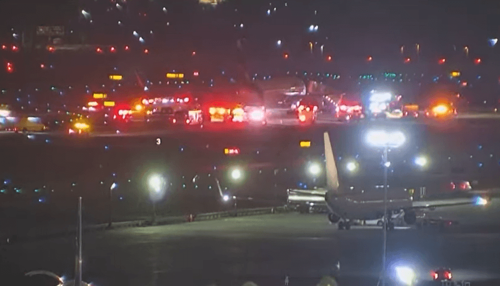 Damaged wheels of Flight 2482