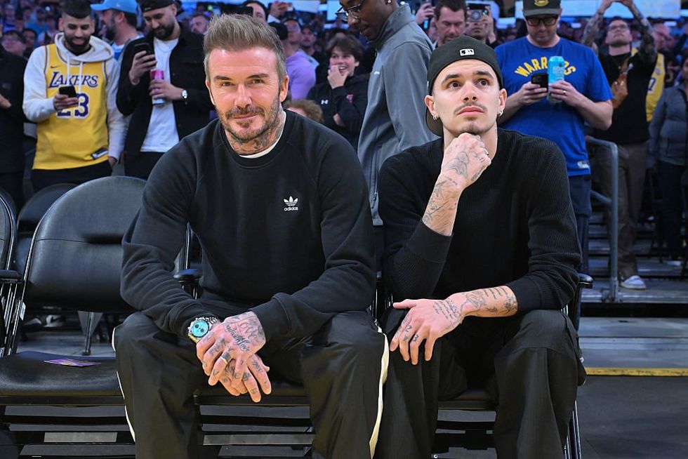 David Beckham and Romeo Beckham
