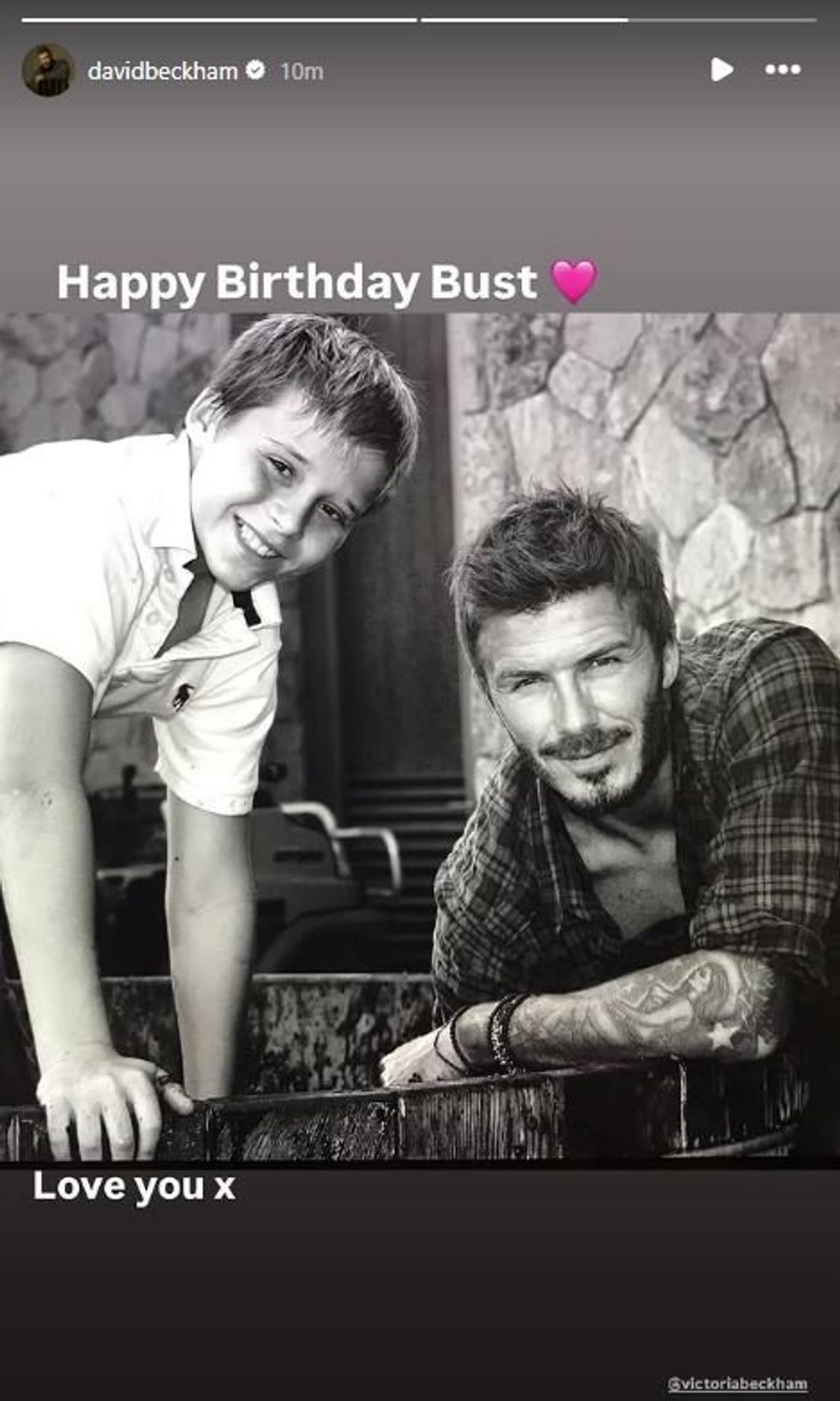 David Beckham post