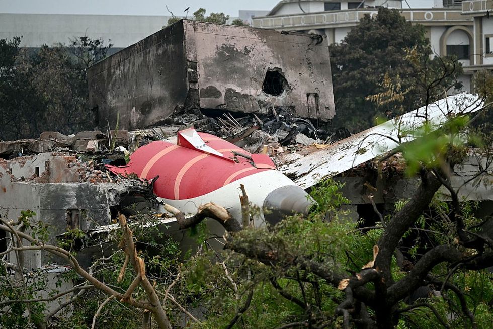 Debris of the crashed Air India flight\u200b