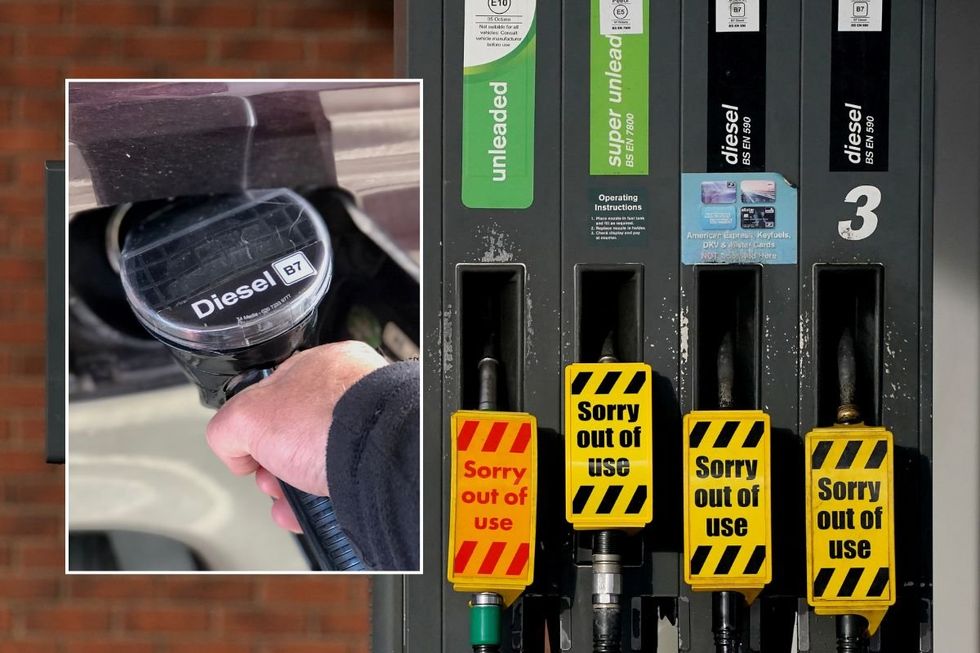 Diesel pump and a petrol station