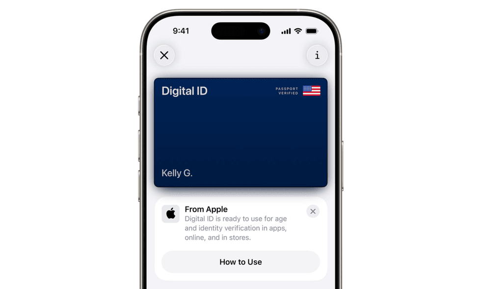 Digital Passport pictured in the Apple Wallet app running on iOS 26