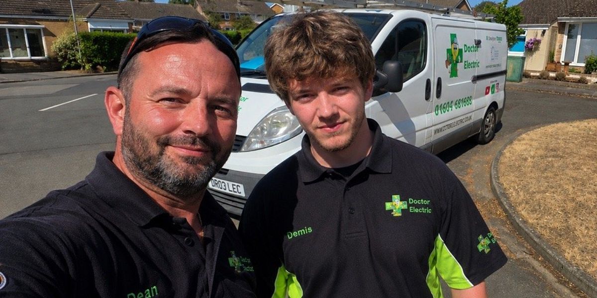 Electrician's apprentice on ditching university for a trade that could earn him £100k a year