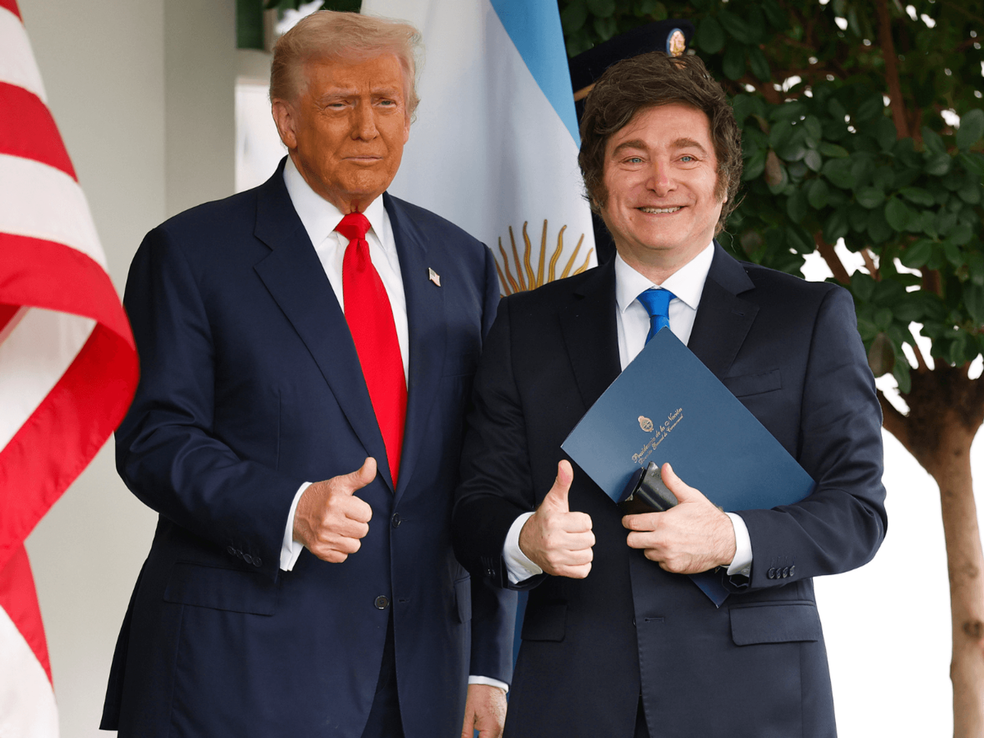 Donald Trump and Javier Milei