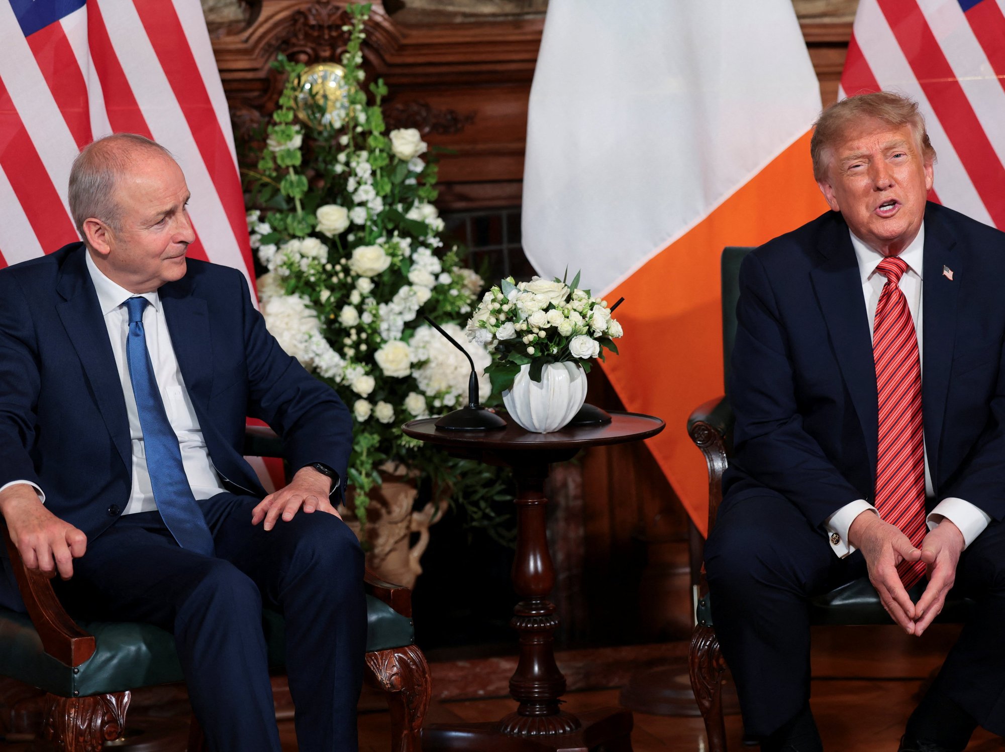 Donald Trump and Micheal Martin