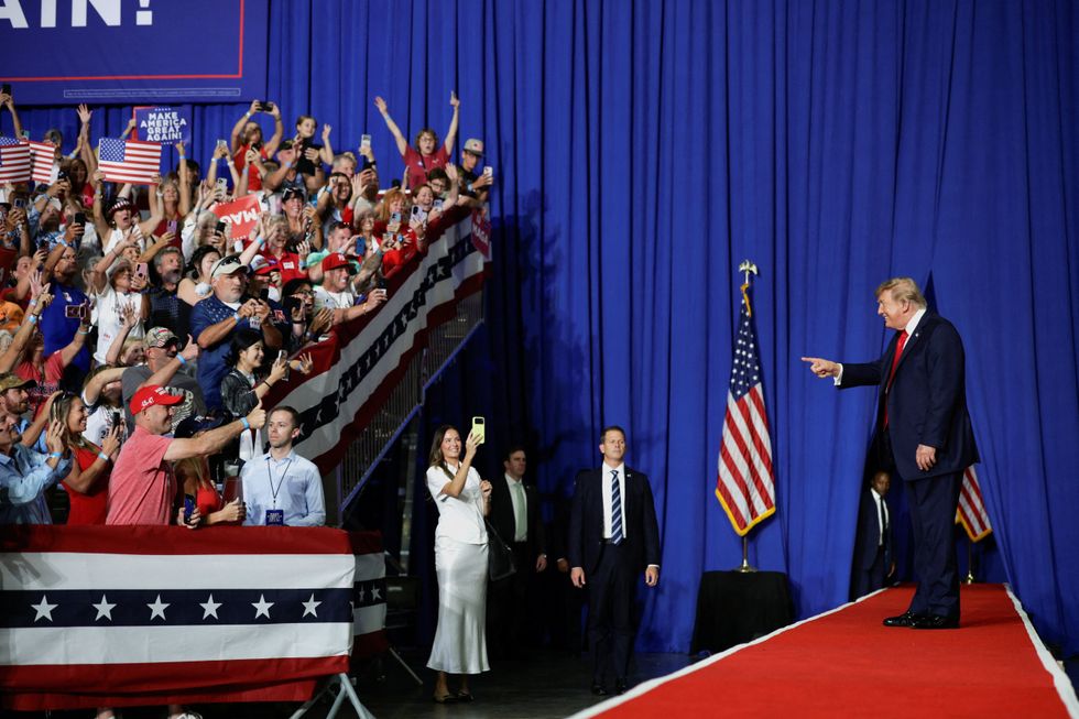 Donald Trump and supporters