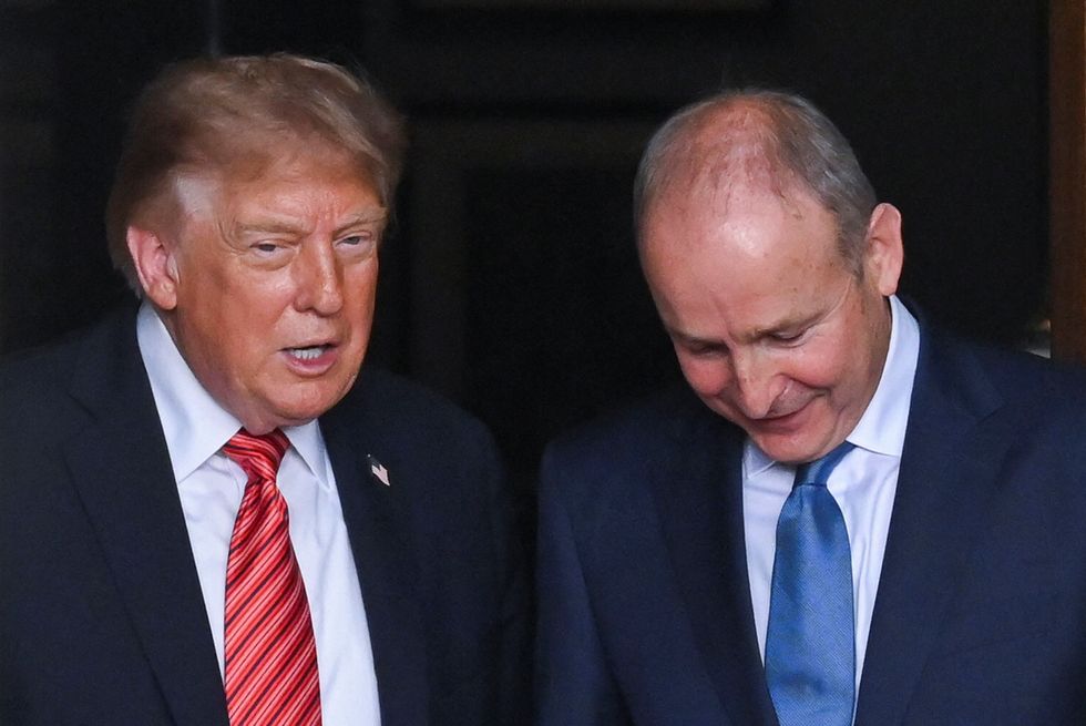 Donald Trump and Taoiseach Miche\u00e1l Martin