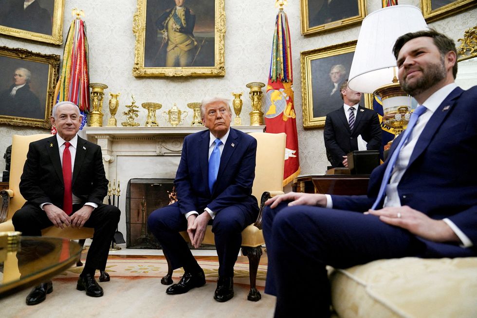 Donald Trump, DJ Vance and Netanyahu