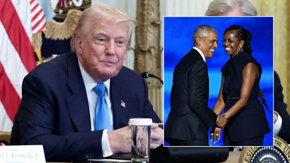 Donald Trump, Michelle and Barack Obama