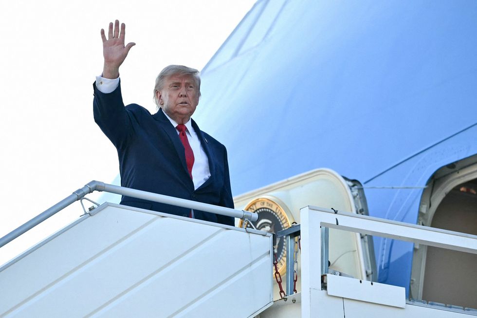 Donald Trump on Air Force One