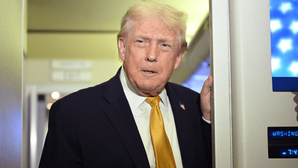 Donald Trump on Air Force One