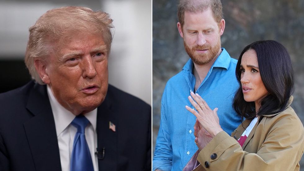 Donald Trump, Prince Harry and Meghan Markle