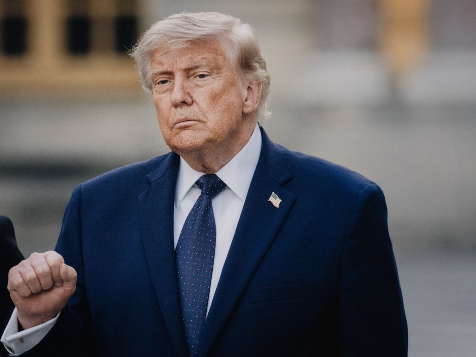 Donald Trump raising fist
