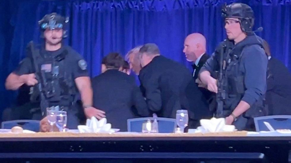 Donald Trump rushed off stage at White House event