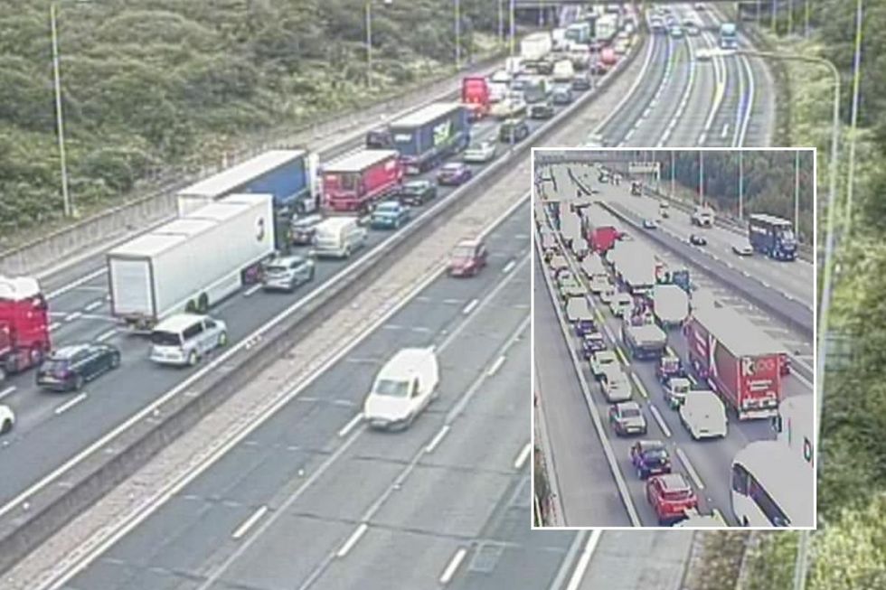 Drivers are facing long delays on the M25 this morning after a broken down vehicle spilt its diesel tank