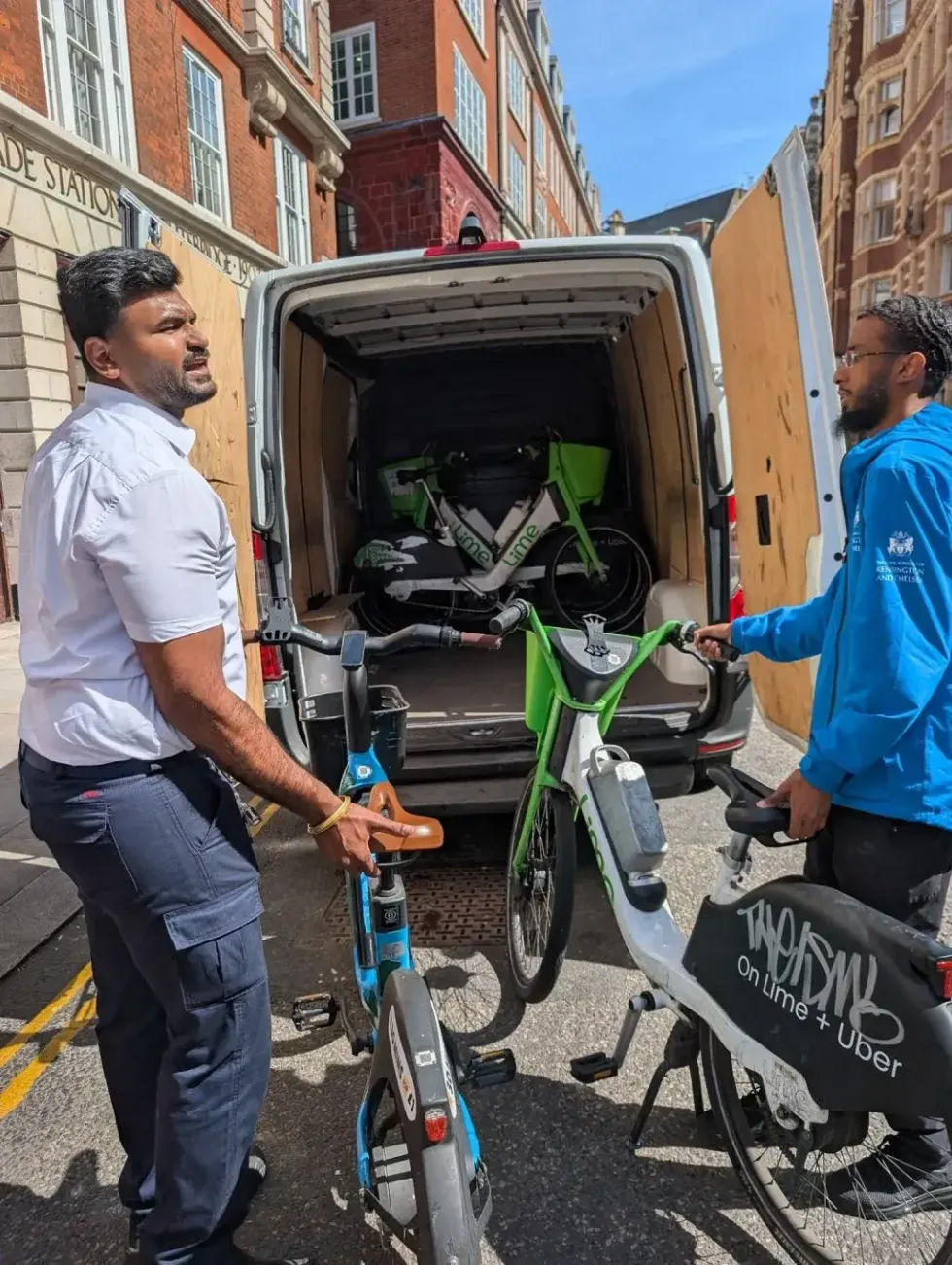 E-bikes being removed