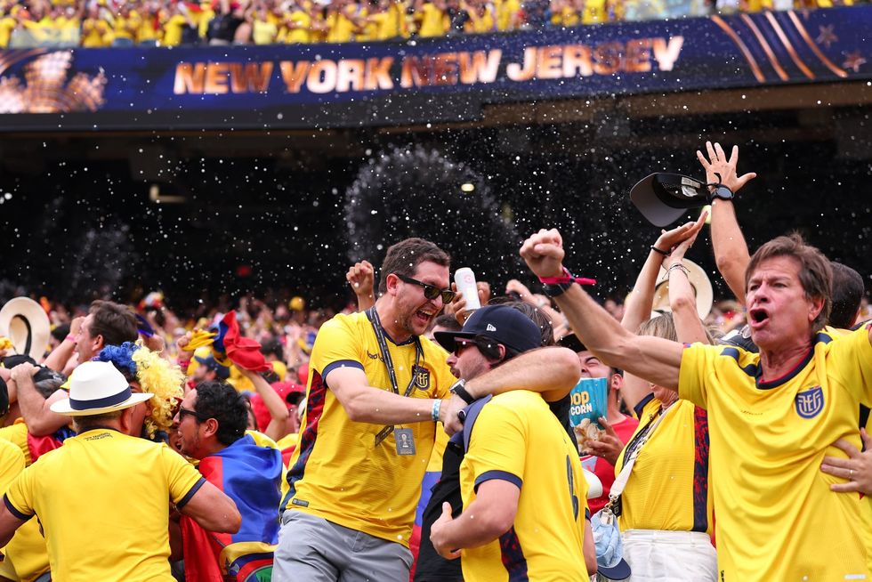 Ecuador fans were jubilant as their side stunned Germany at the World Cup