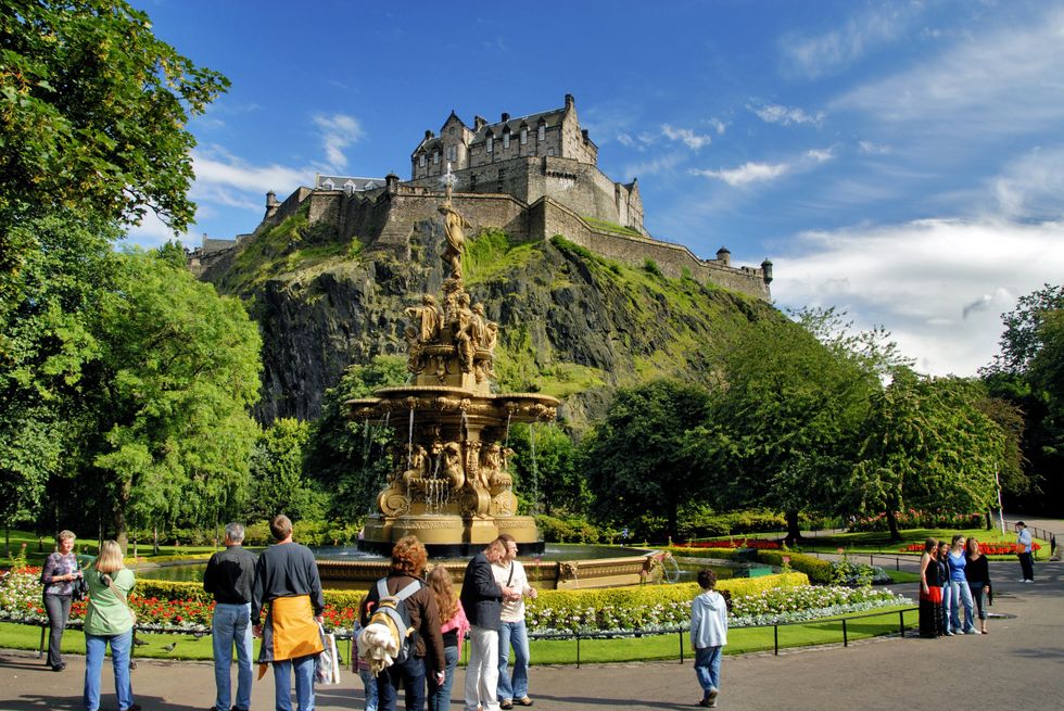 Edinburgh Castle from Princes Street gardens