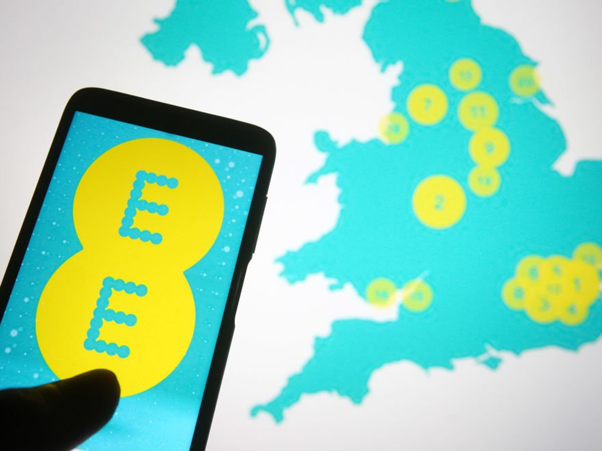 EE logo on mobile