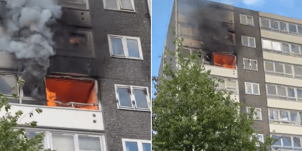 Battersea fire: Firefighters rush to tackle blaze engulfing block of flats in London