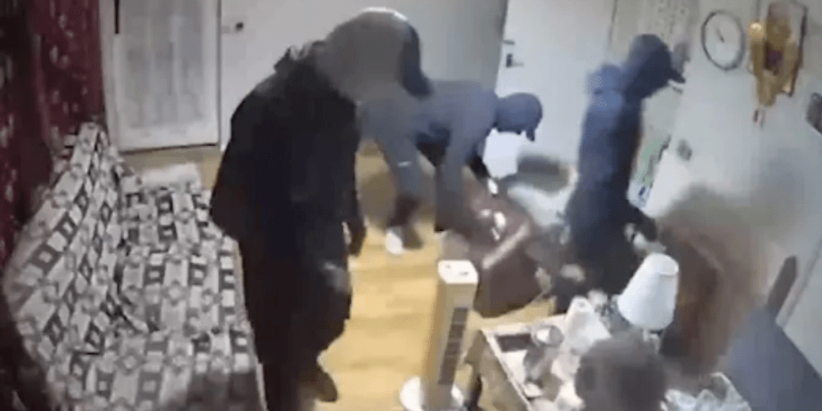 Elderly woman forced to watch as intruders steal belongings from her home