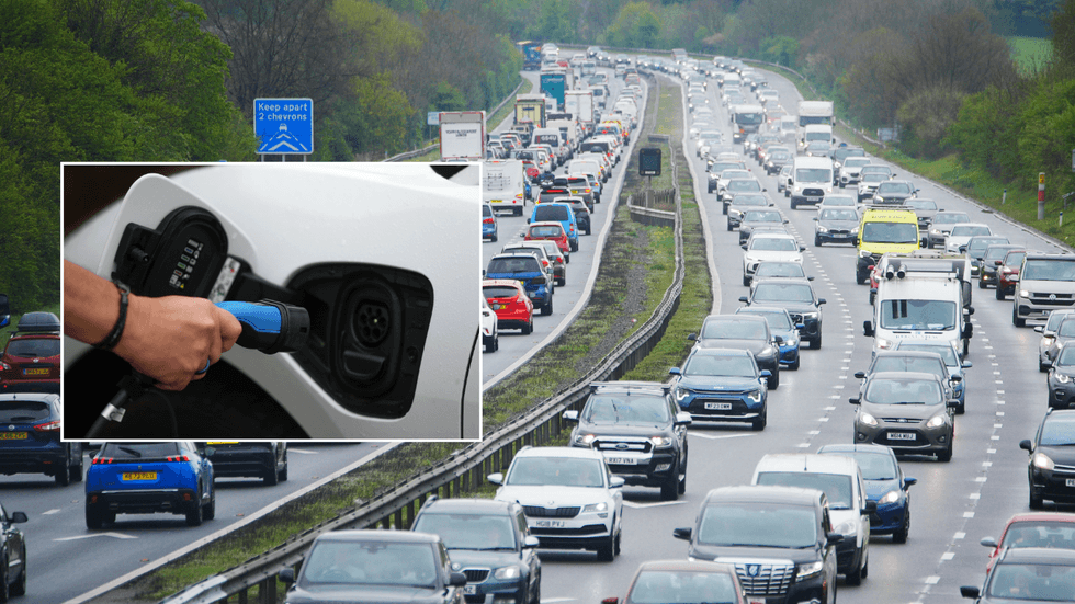 Electric car and UK road