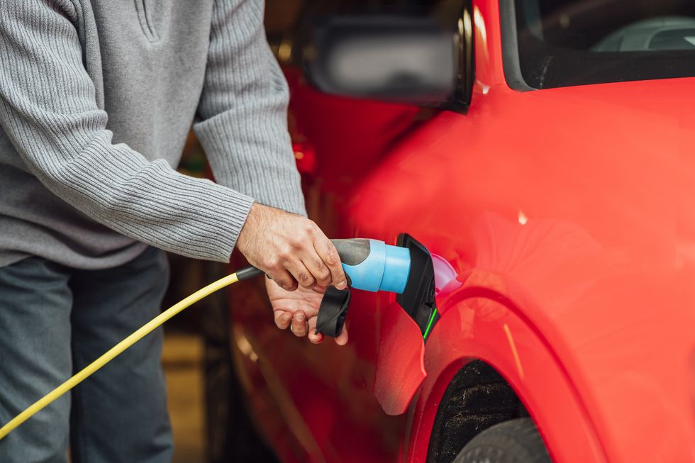 Electric car charging at home 