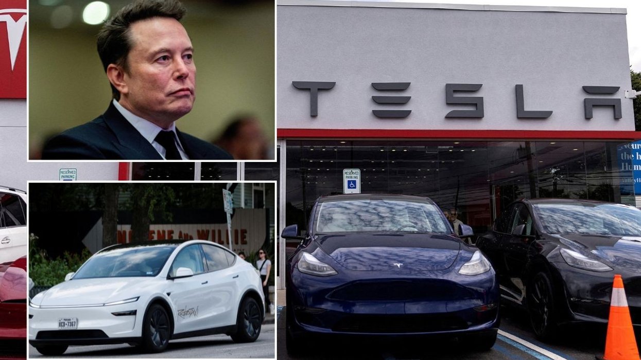 Elon Musk, Tesla robotaxi and Tesla dealership