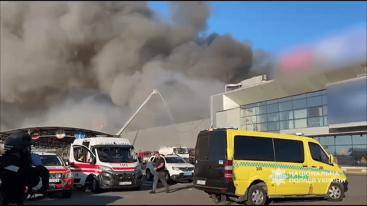 Emergency services respond to Russian drone strike