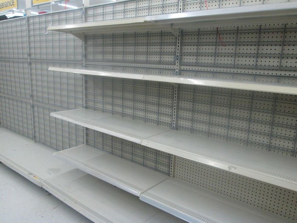 Empty shelves