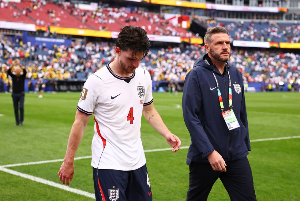England are assessing Declan Rice's fitness