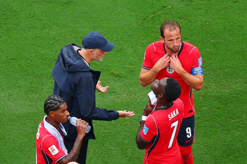 England boss Thomas Tuchel was not happy with his side in the first half