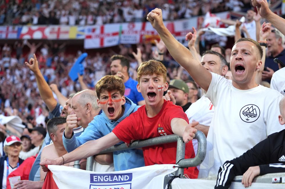 England fans celebrate as England sails to Euro2024 semi-finals