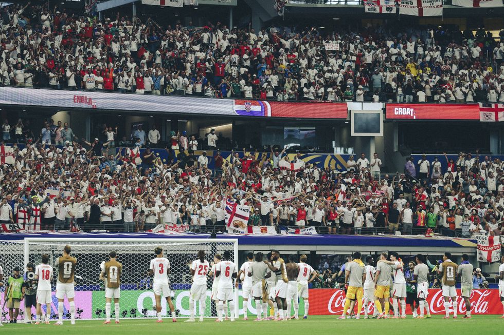 England fans serenaded players with 'Wonderwall' after their 4-2 win over Croatia on Wednesday