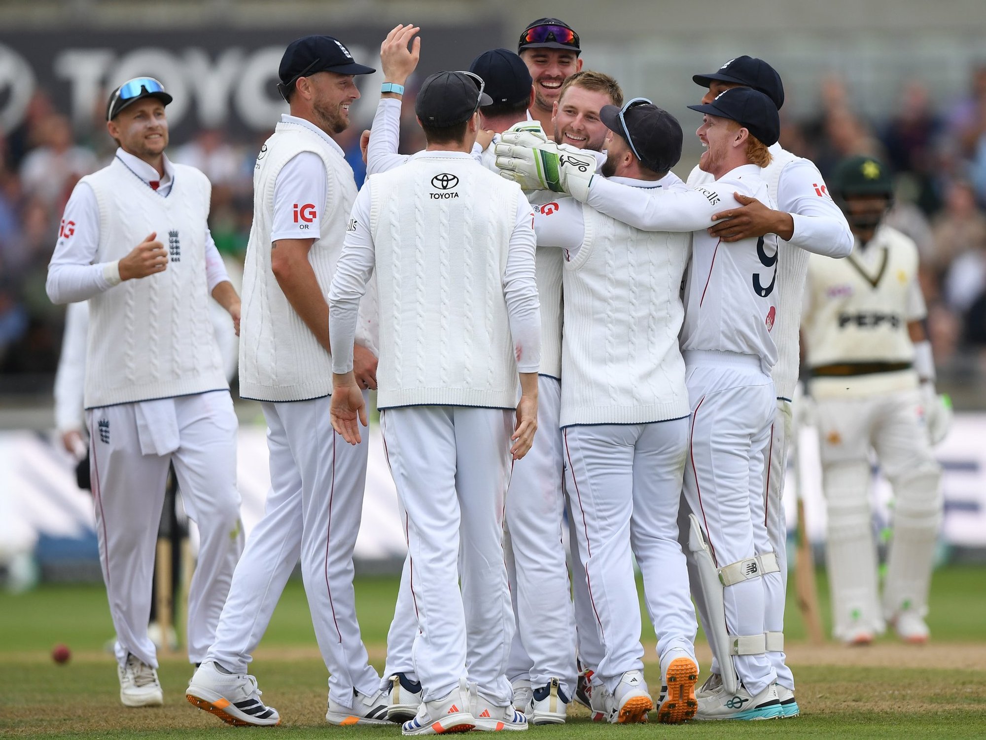 England survived a dramatic opening-over collapse and a major scare against Pakistan to complete a 3-0 Test series whitewash with an eight-wicket victory at Edgbaston
