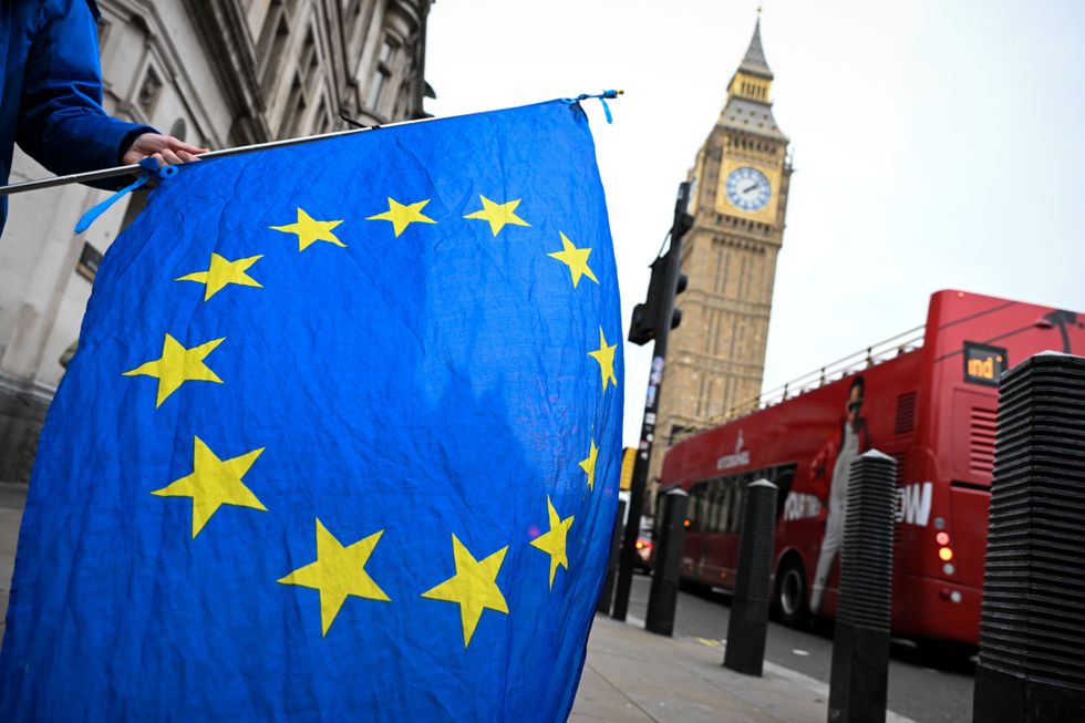 EU flag in London