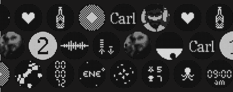 examples of the Glyth Matrix screen