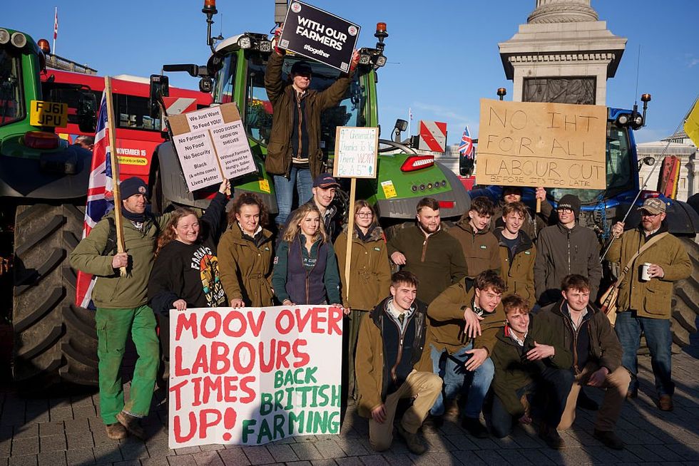 Farmer protests