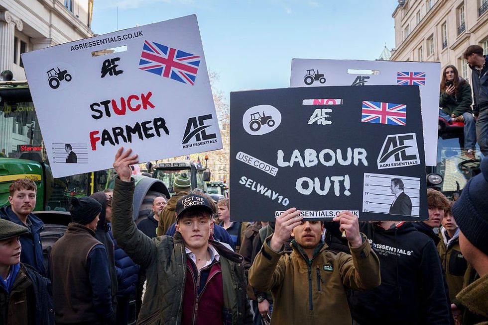 Farmer protests