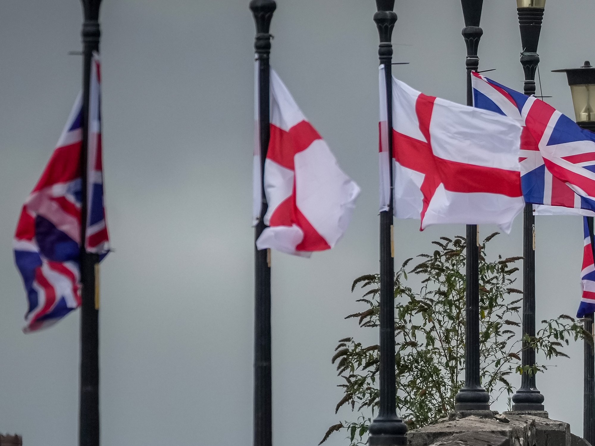 Flags flying in the UK