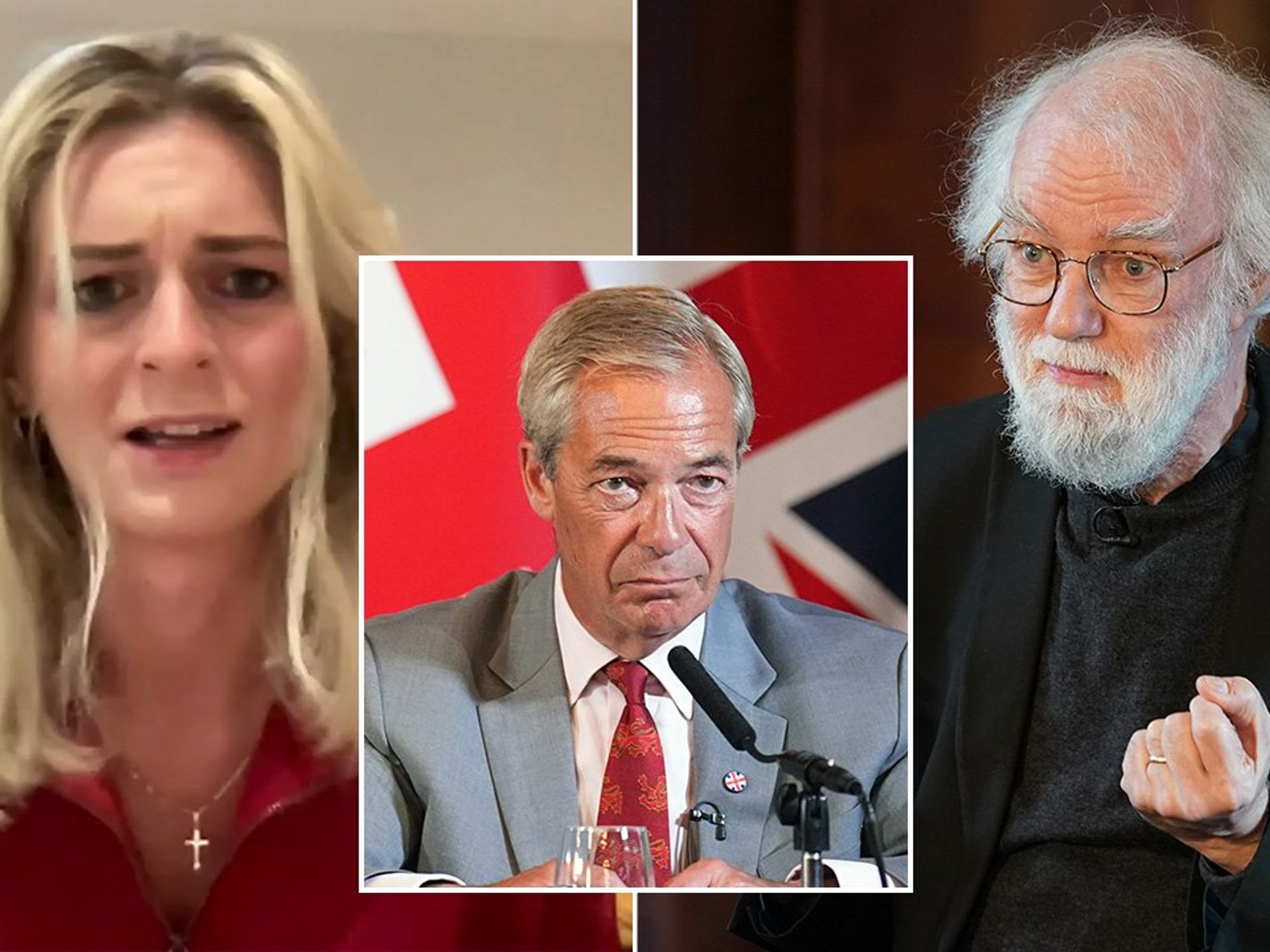 Fleur Elizabeth Meston, Nigel Farage, Rowan Williams