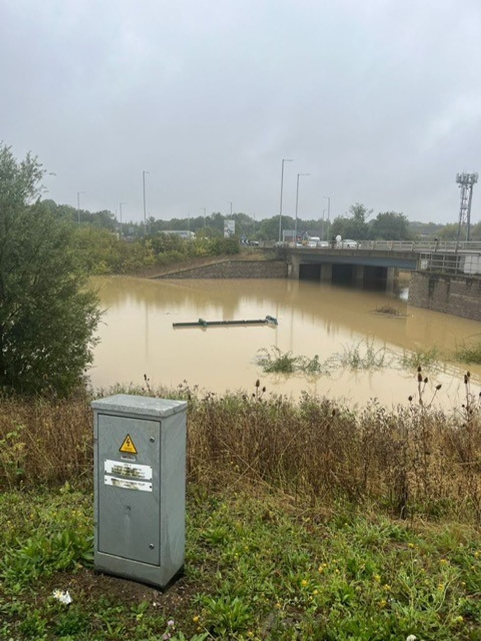 flooded road