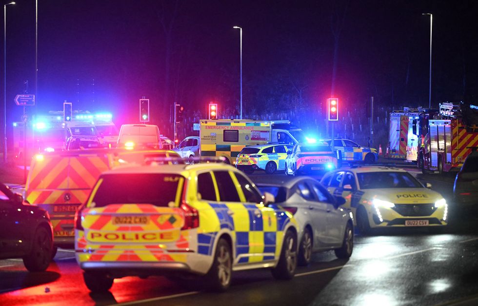 Footage from the scene in Huntingdon