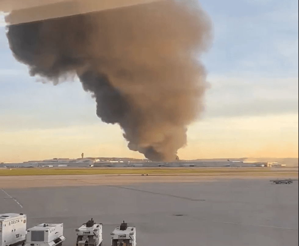 Footage of the crash