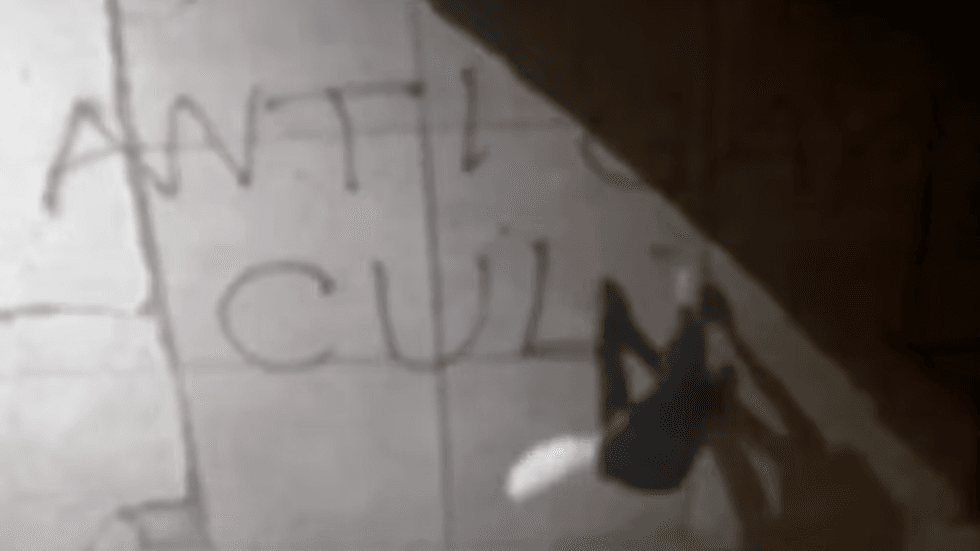 Footage of the vandalism