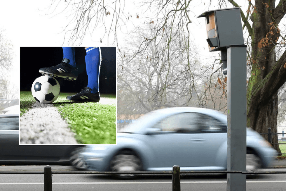 Football and speeding camera