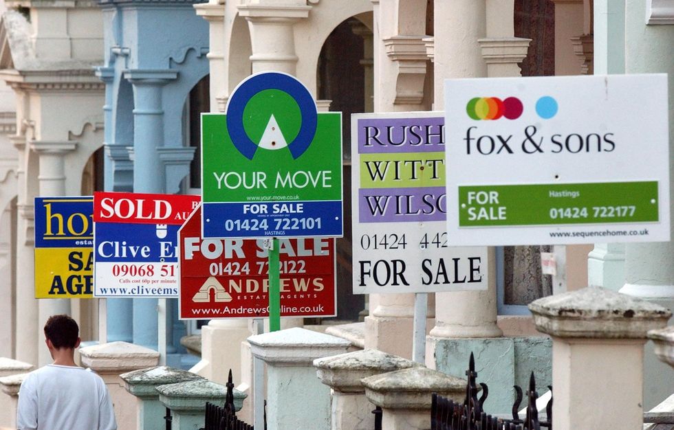 For sale signs outside property