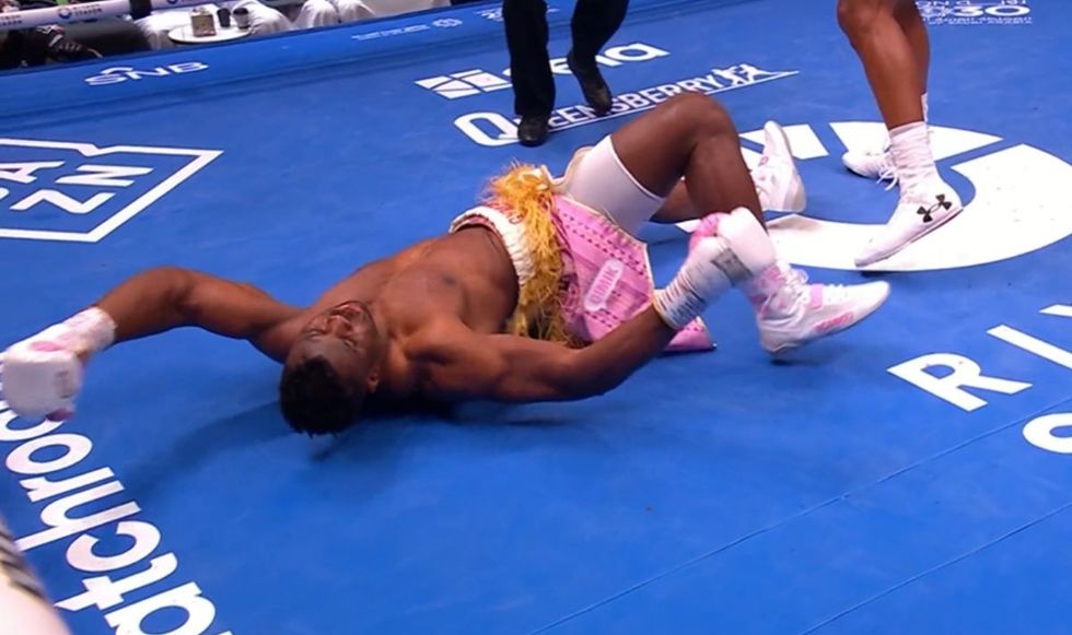 Francis Ngannou was knocked out cold