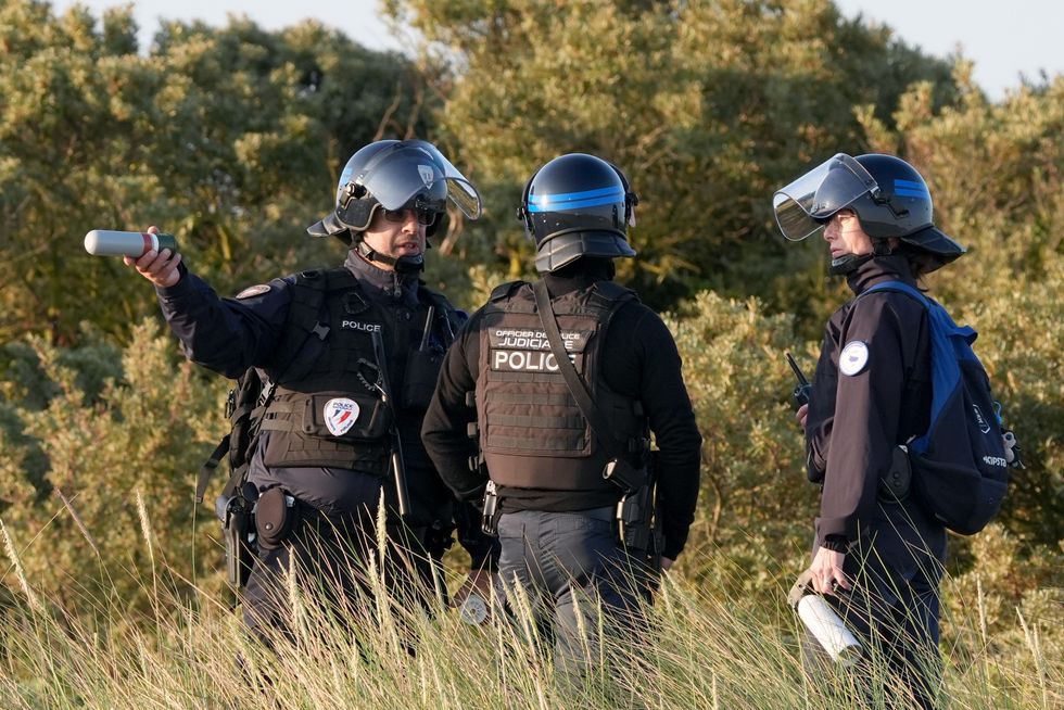 French authorities seen on a beach in Gravelines